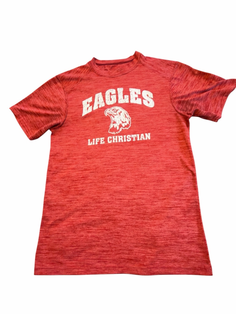 Augusta Sportswear Red Heather 'Eagles Life Christian' Short Sleeve Tee (005)